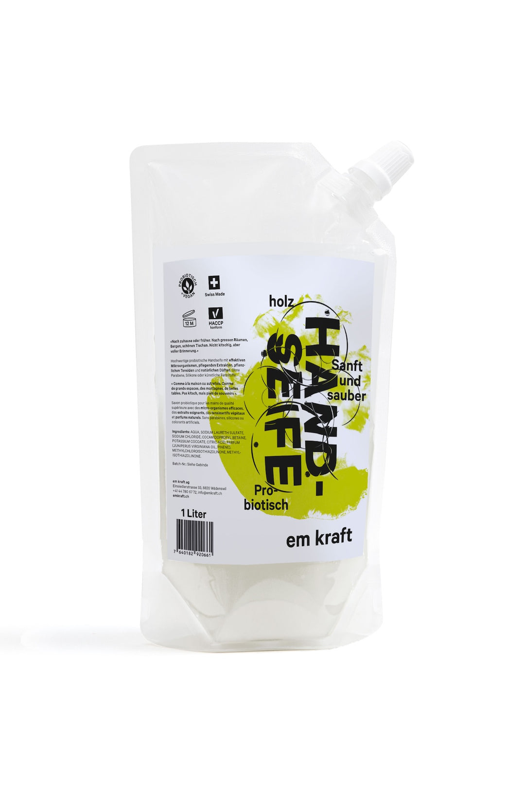Hand soap wood refill 1l