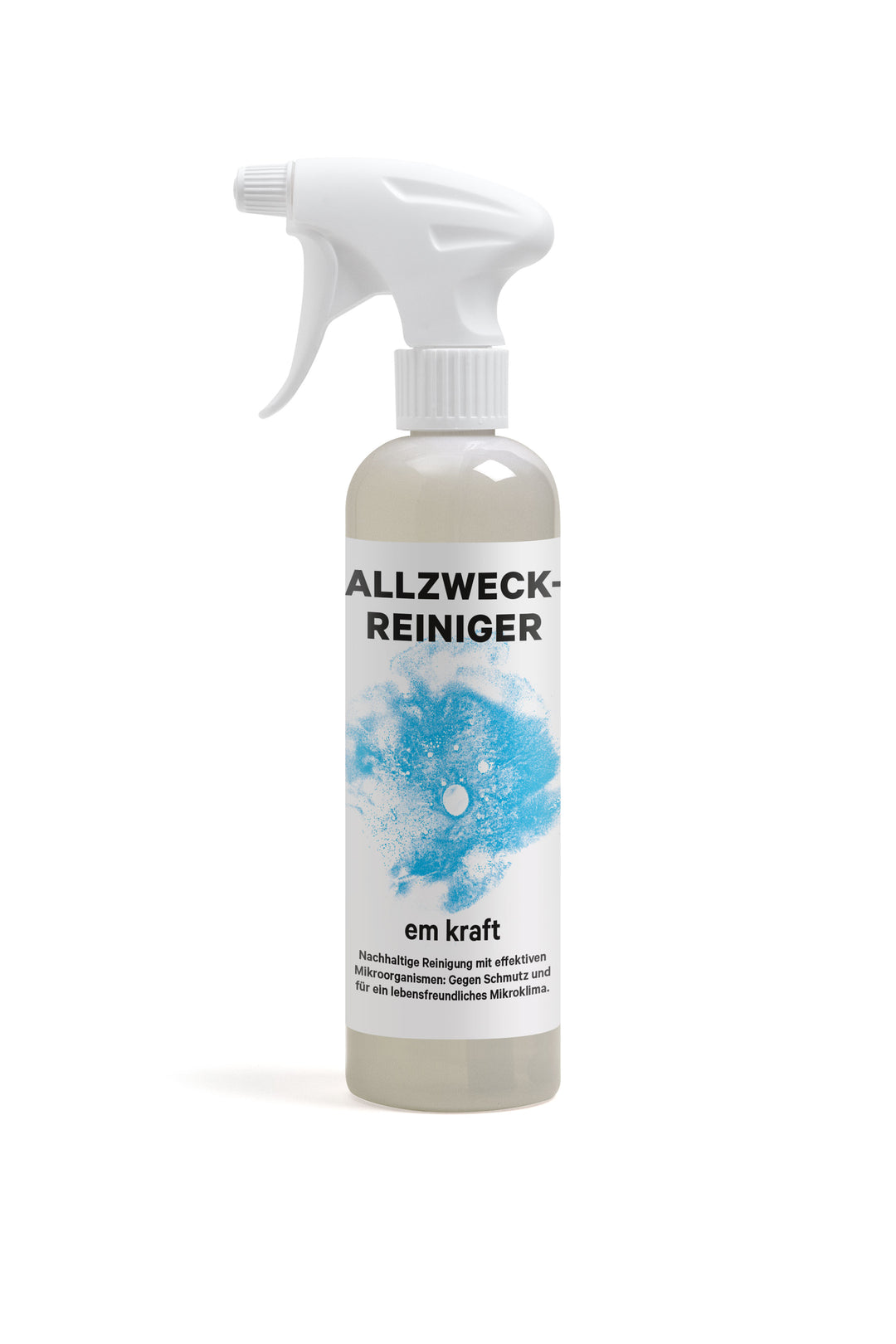 em kraft Allzweckreiniger in der Spray Flasche 500ml. Biologischer und probiotischer Reiniger aus 100% nachwachsenden Rohstoffen Swiss Made