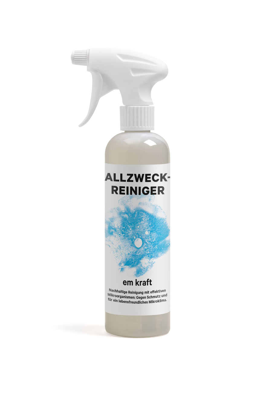 em kraft Allzweckreiniger in der Spray Flasche 500ml. Biologischer und probiotischer Reiniger aus 100% nachwachsenden Rohstoffen Swiss Made
