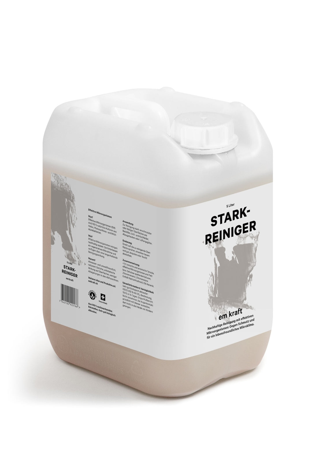 Bio-Fettlöser mit effektiven Mikroorganismen im 5 Liter Kanister zum Nachfüllen von em kraft Reinigern